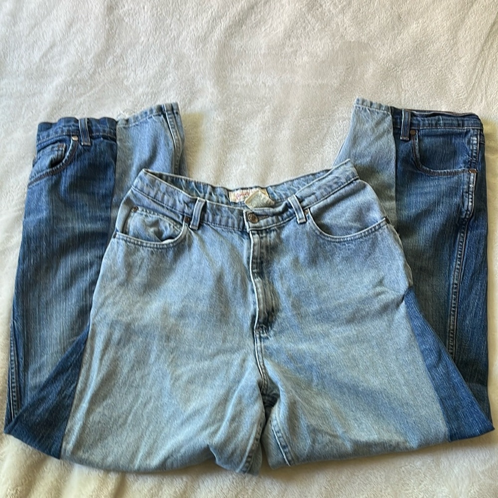 One of a kind two toned jeans